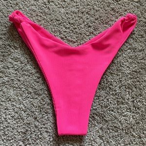 Skatie Swim Suzanne Neon Pink Bikini Bottoms